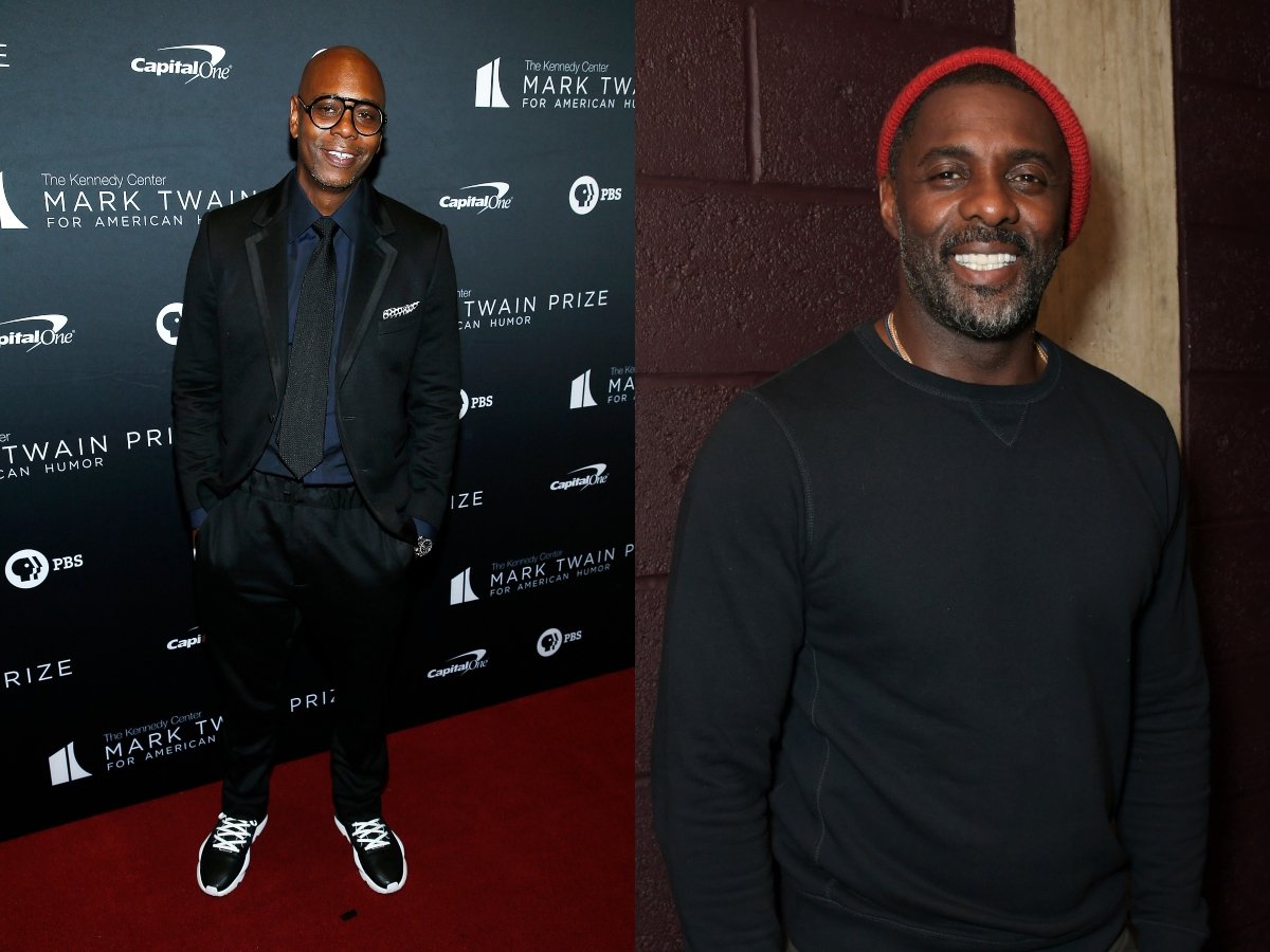 Dave Chappelle attends the 22nd Annual Mark Twain Prize for American Humor at The Kennedy Center; Idris Elba attends the press night after party for ‘Tree’ in 2019
