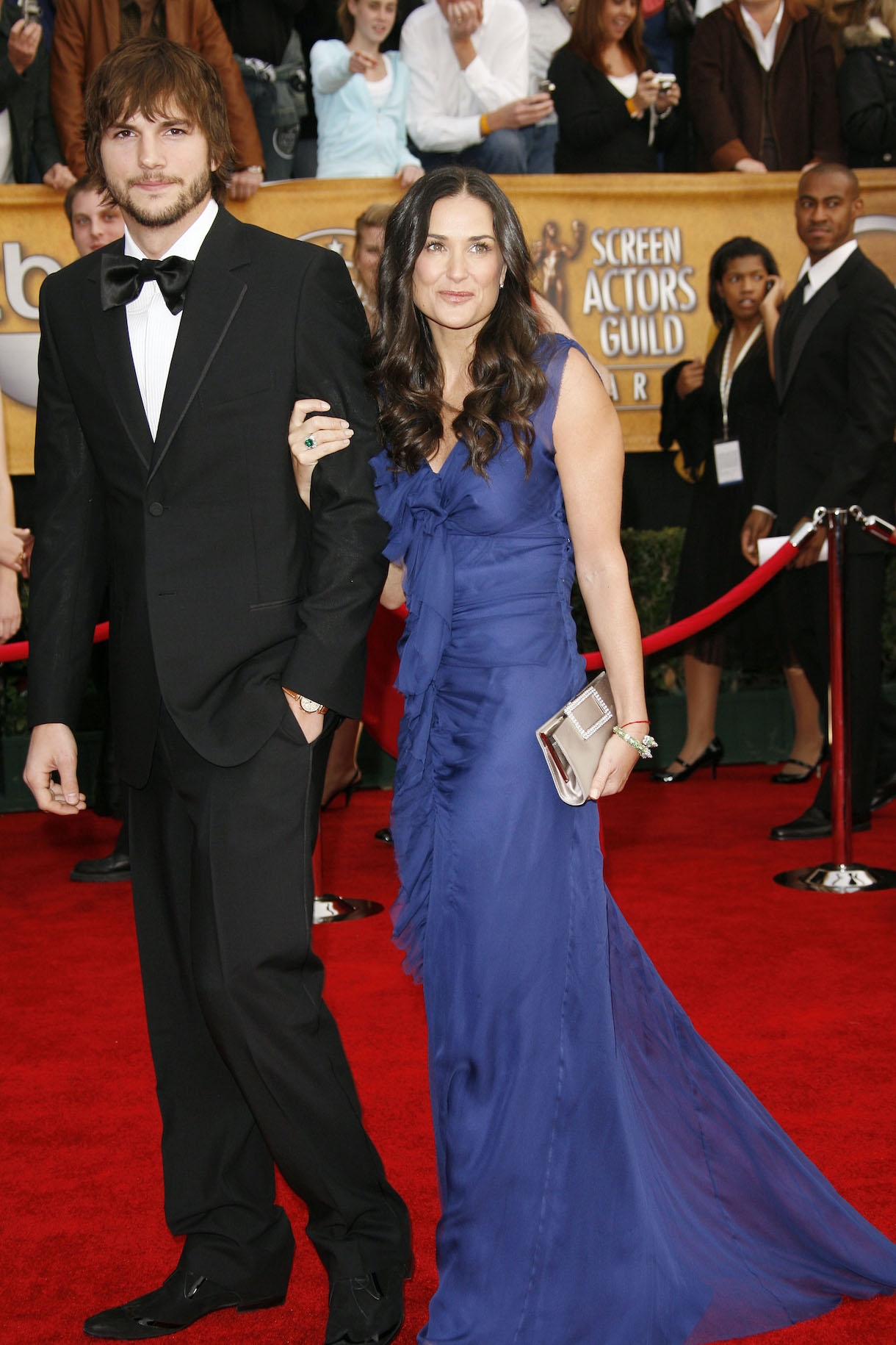 Demi Moore and Ashton Kutcher arrive at he 13th annual Screen Actors Guild Awards show