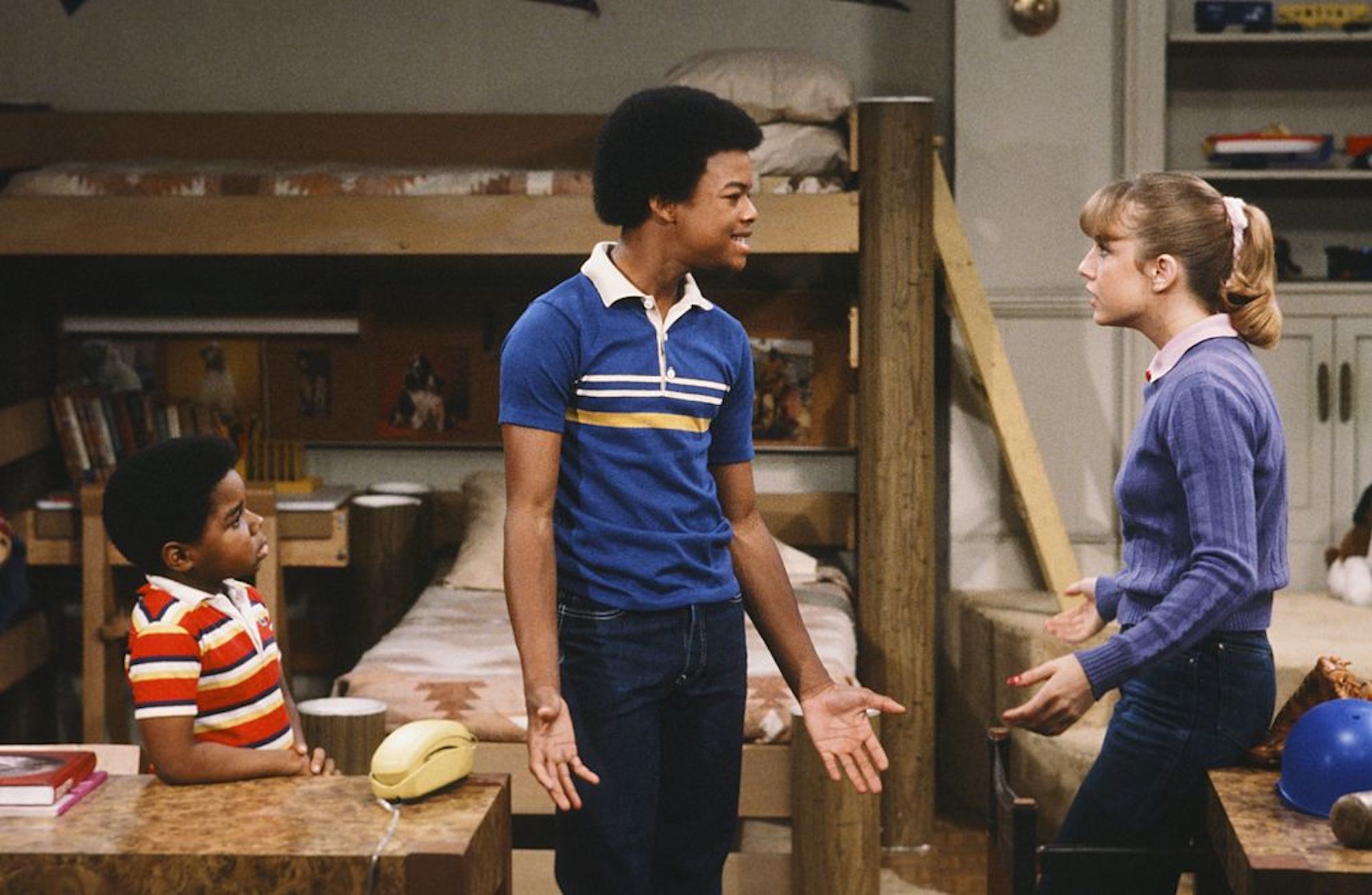 Gary Coleman as Arnold Jackson, Todd Bridges as Willis Jackson, Dana Plato as Kimberly Drummond