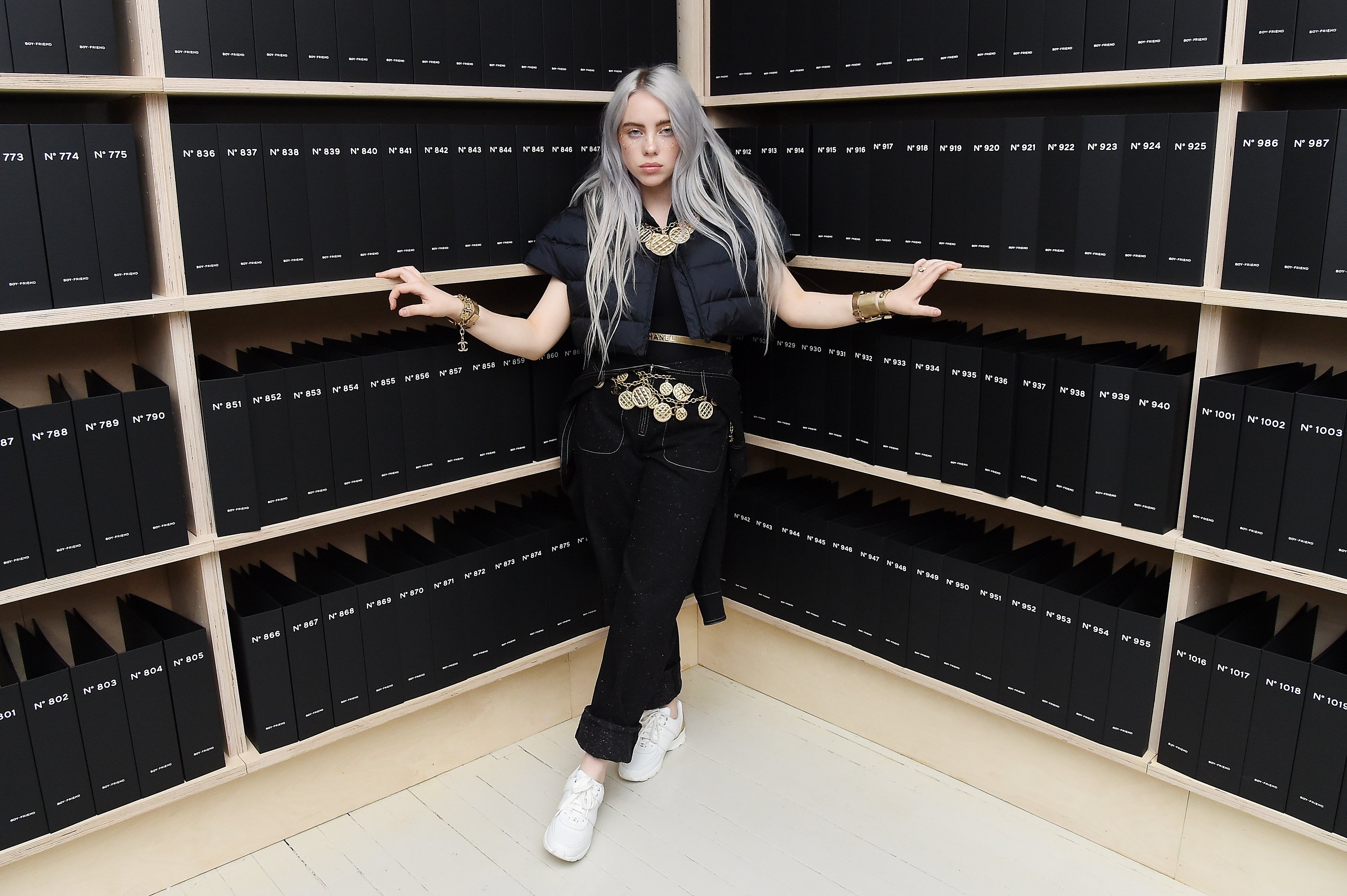 Billie Eilish in a corner