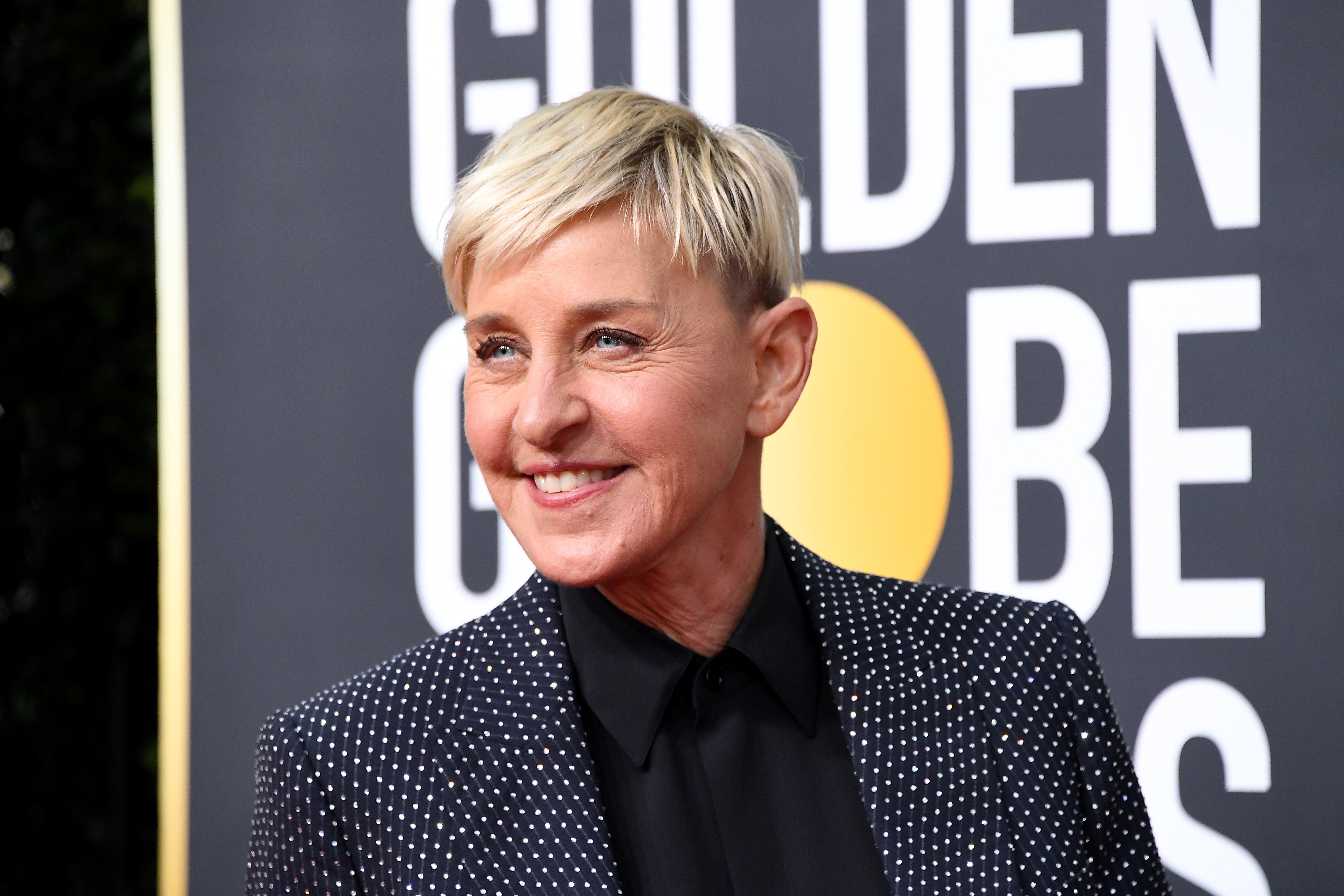 Ellen DeGeneres on the red carpet at the 2020 Golden Globes