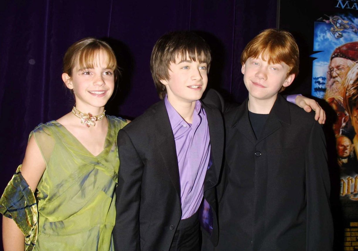 Harry Potter actors Emma Watson, Daniel Radcliffe, Rupert Grint
