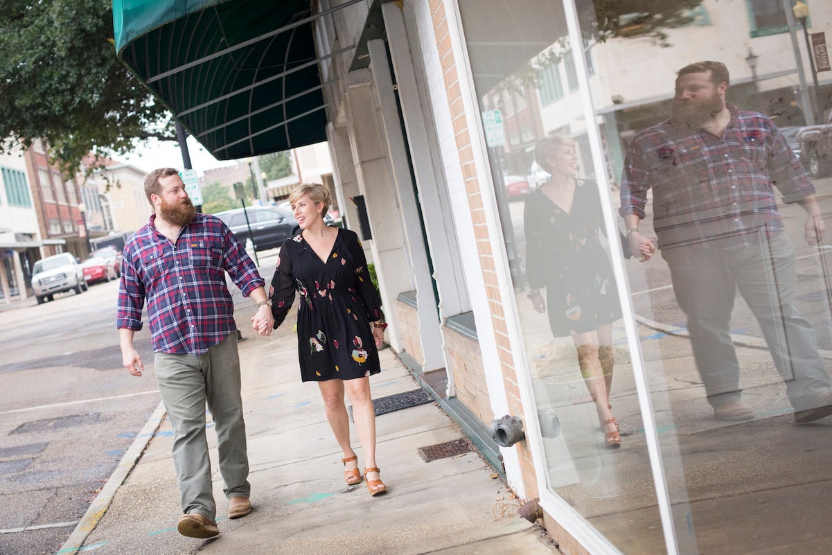 HGTV stars Erin and Ben Napier in their home town of Lauren, Mississippi