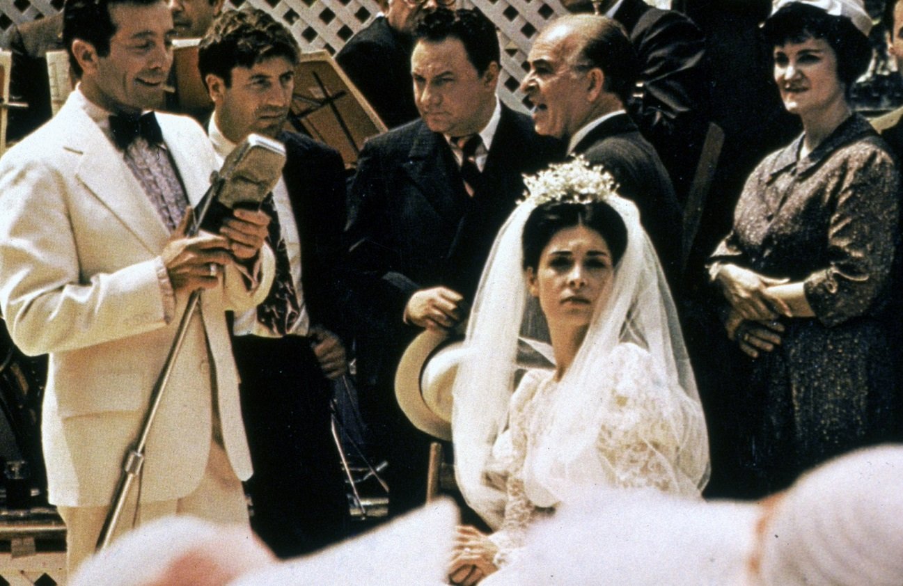 Al Martino sings to Talia Shire at her wedding in a scene from 'The Godfather.'