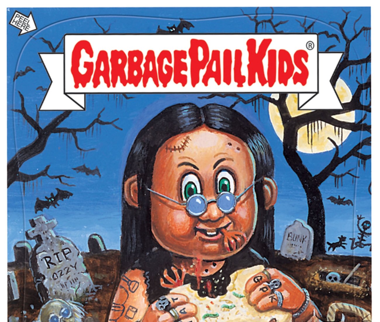 In this handout image provided by Topps, a ‘Garbage Pail Kids’ trading card is shown March 31, 2004 in New York City