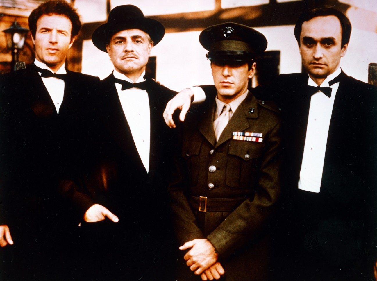 Publicity photo featuring the male leads of 'The Godfather'