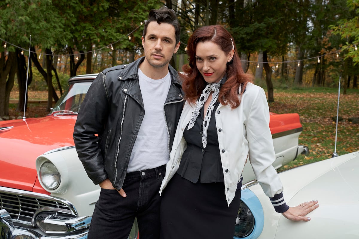 Donovan and Abigail wearing 1950s style clothing in an episode of Good Witch