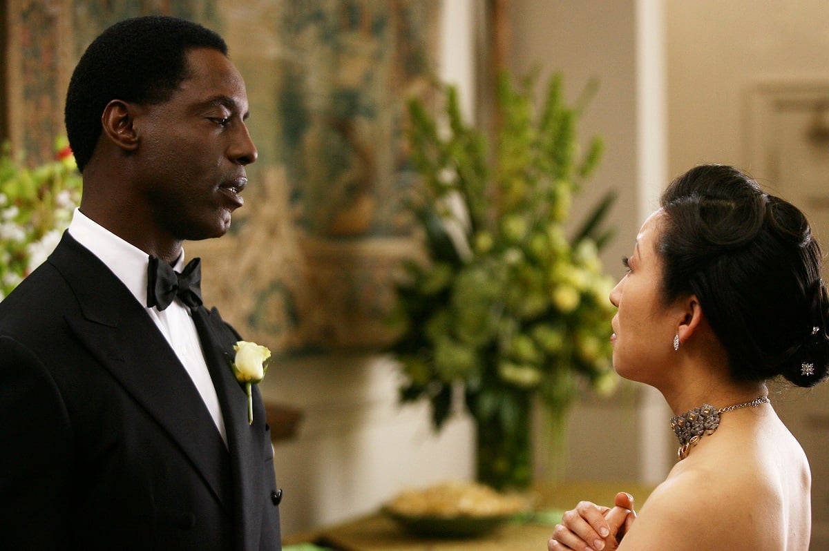 Isaiah Washington as Preston Burke and Sandra Oh as Cristina Yang in 'Grey's Anatomy' Season 3