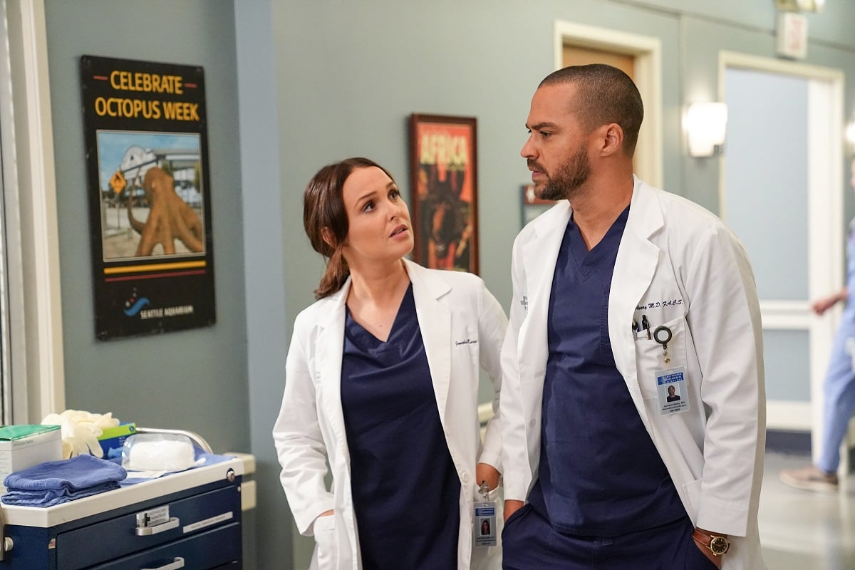 Camilla Luddington as Jo Wilson and Jesse Williams as Jackson Avery in 'Grey's Anatomy'