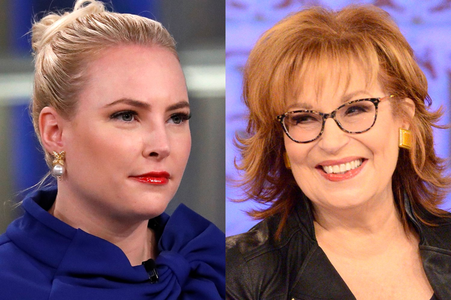 Meghan McCain and Joy Behar on the set of 'The View'