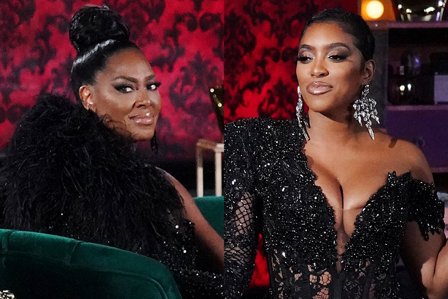 Kenya Moore and Porsha Williams at the 'RHOA' Season 13 Reunion