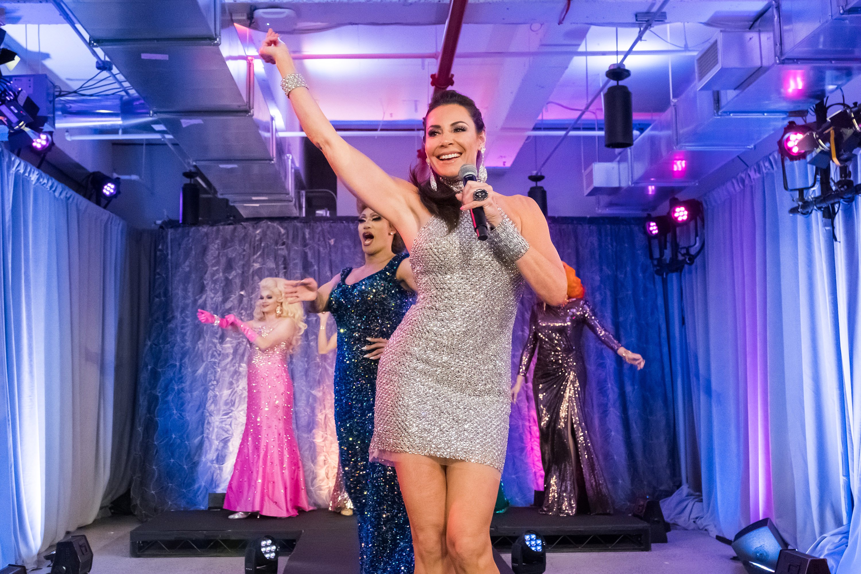 Luann de Lesseps during a performance on 'WWHL'