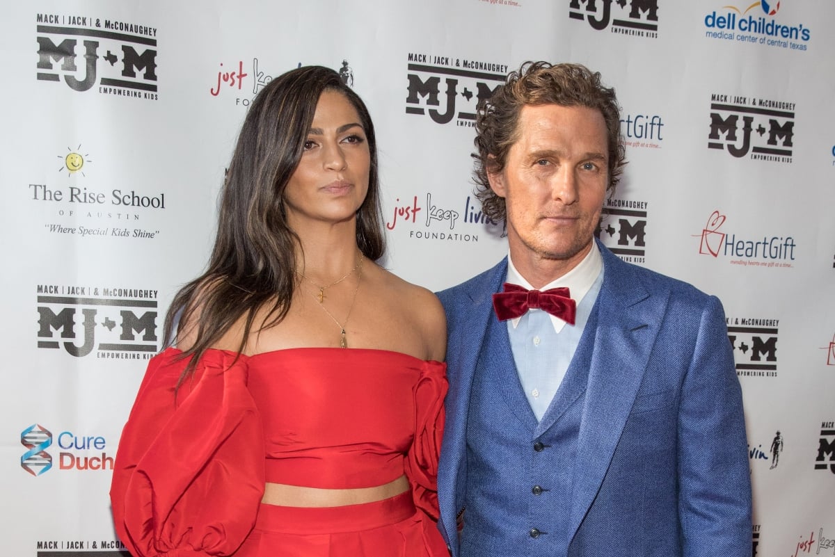 Camila Alves and Matthew McConaughey arrive at the Mack, Jack & McConaughey charity gala, April 2019
