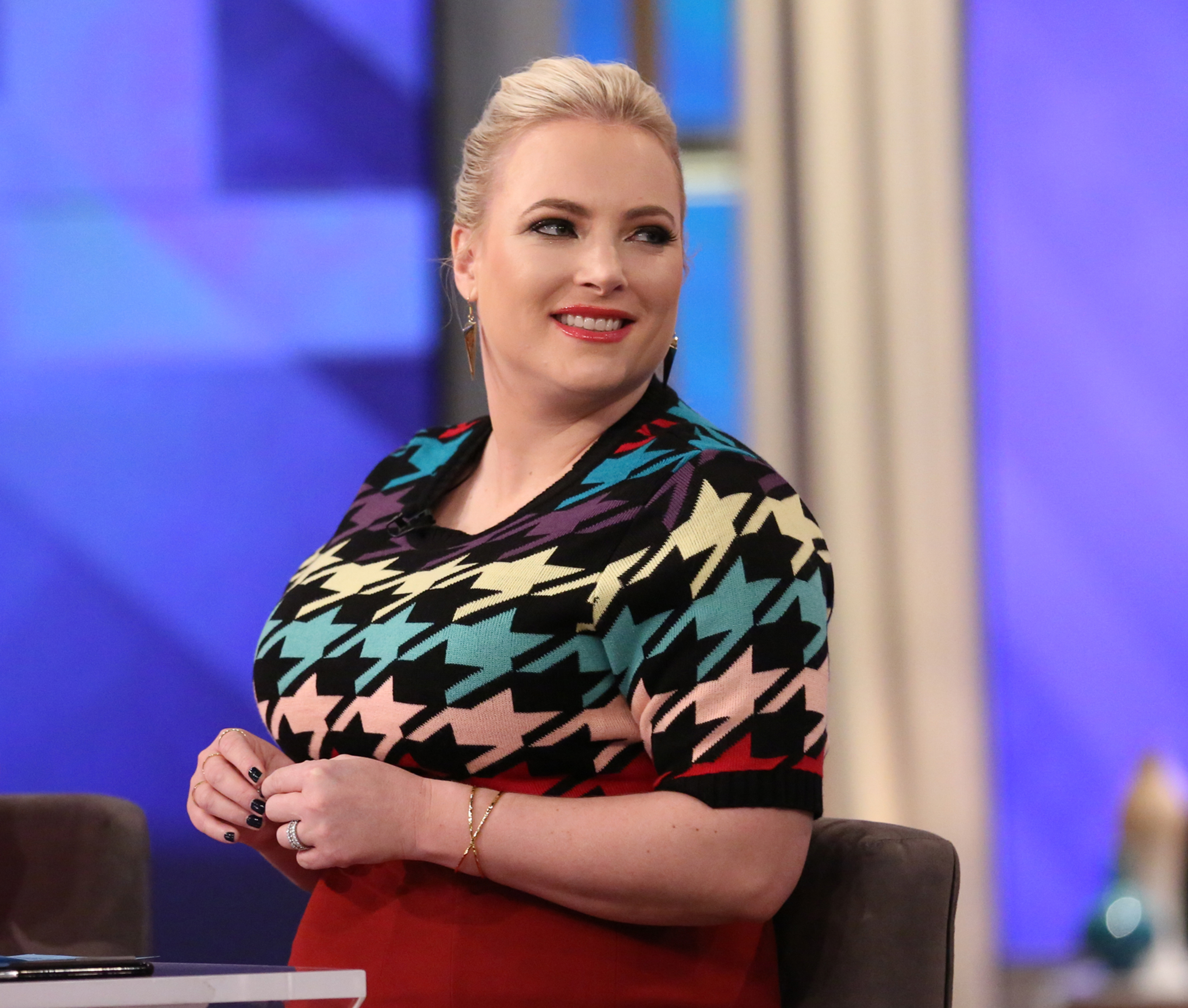 Meghan McCain on the set of 'The View' in 2019