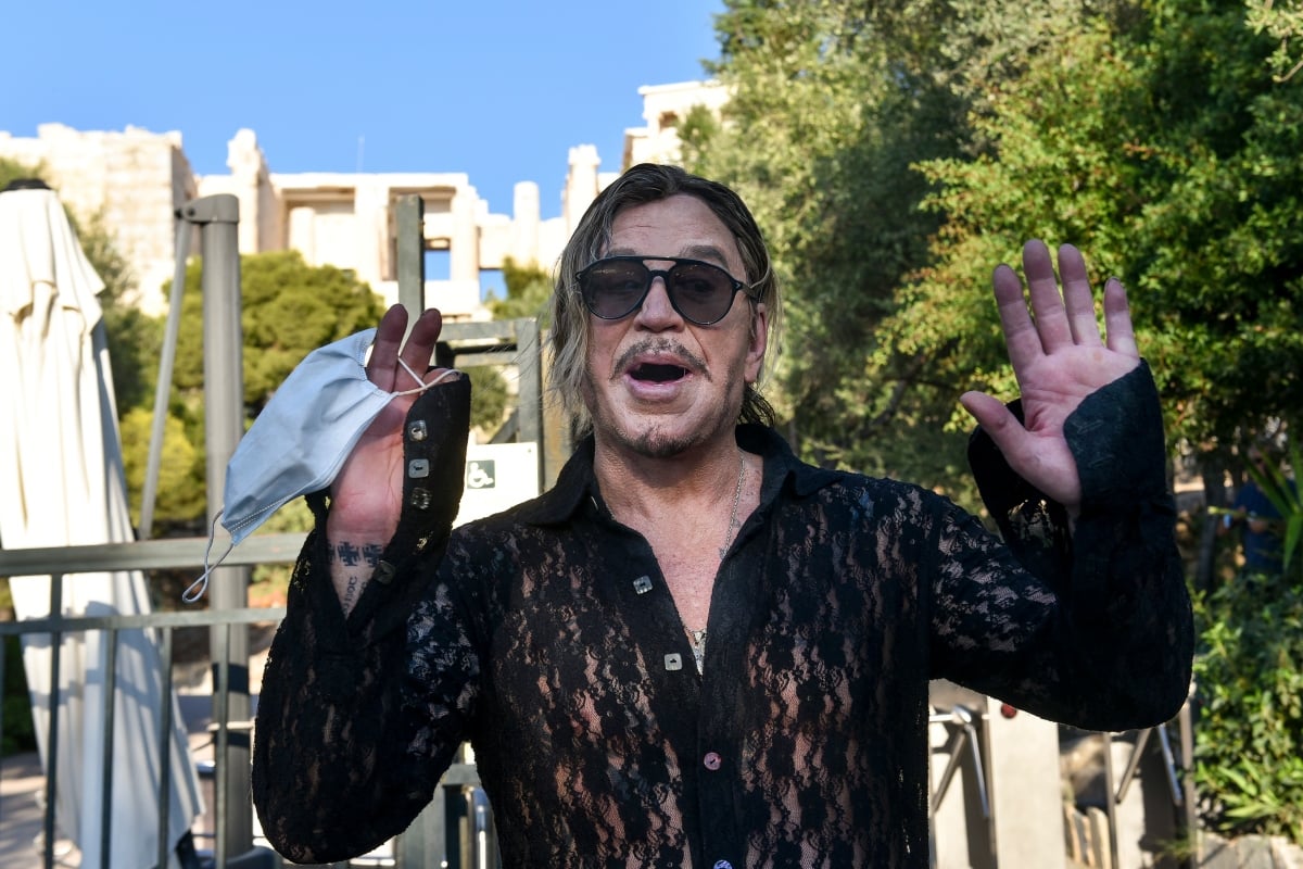 Mickey Rourke visits the Acropolis in Athens ahead of filming new drama ‘Man Of God’ on September 10, 2020