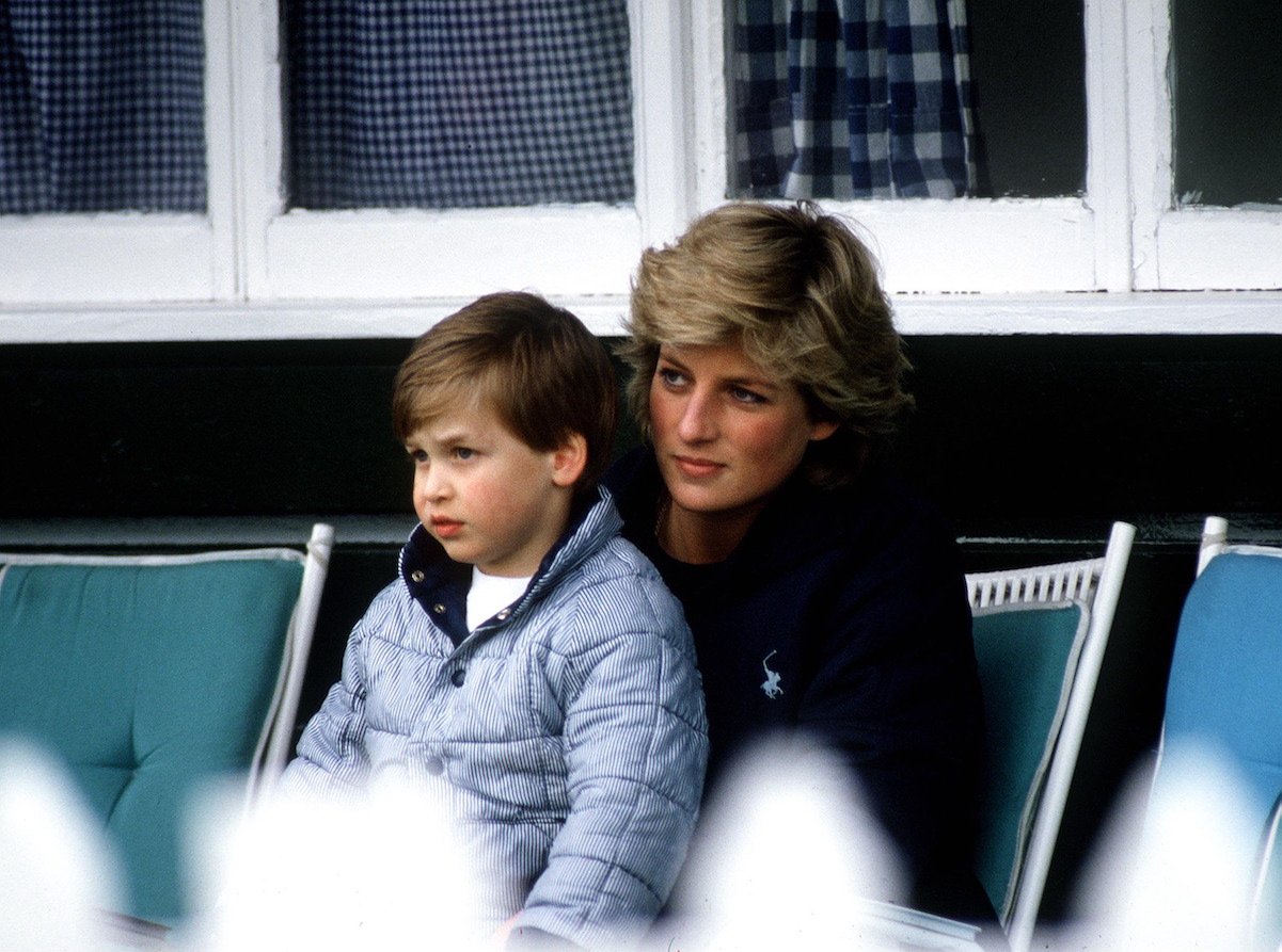 Prince William and Princess Diana in 1987