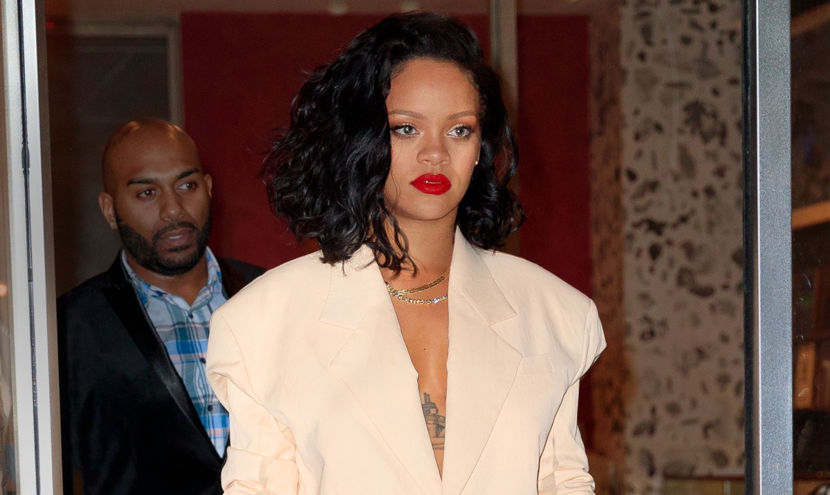 Rihanna goes to dinner at Kappo Masa on January 30, 2019 in New York City