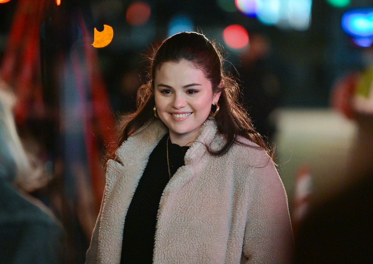 Selena Gomez seen on the set of 'Only Murders in the Building' in Manhattan on March 30, 2021, in New York City.