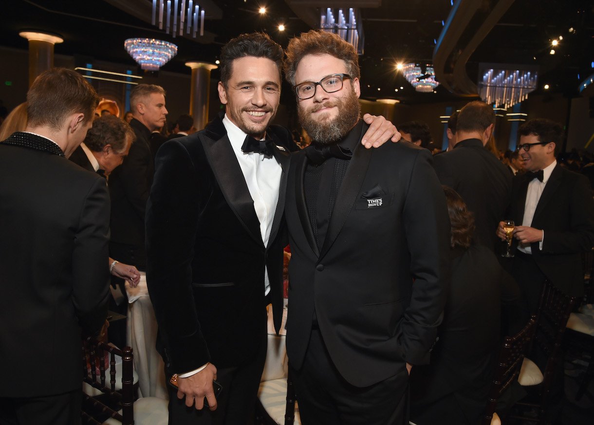 Actors/filmmakers James Franco (L) and Seth Rogen