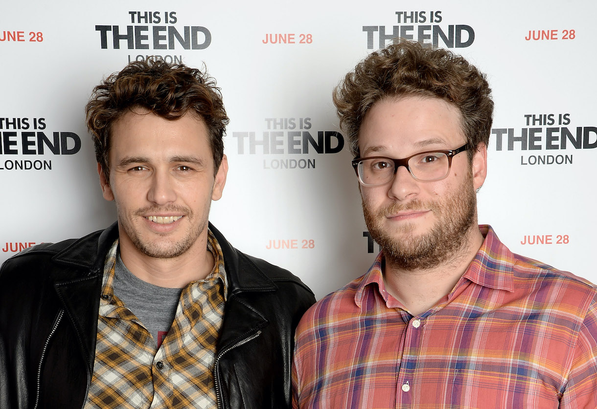 Actors James Franco and Seth Rogen