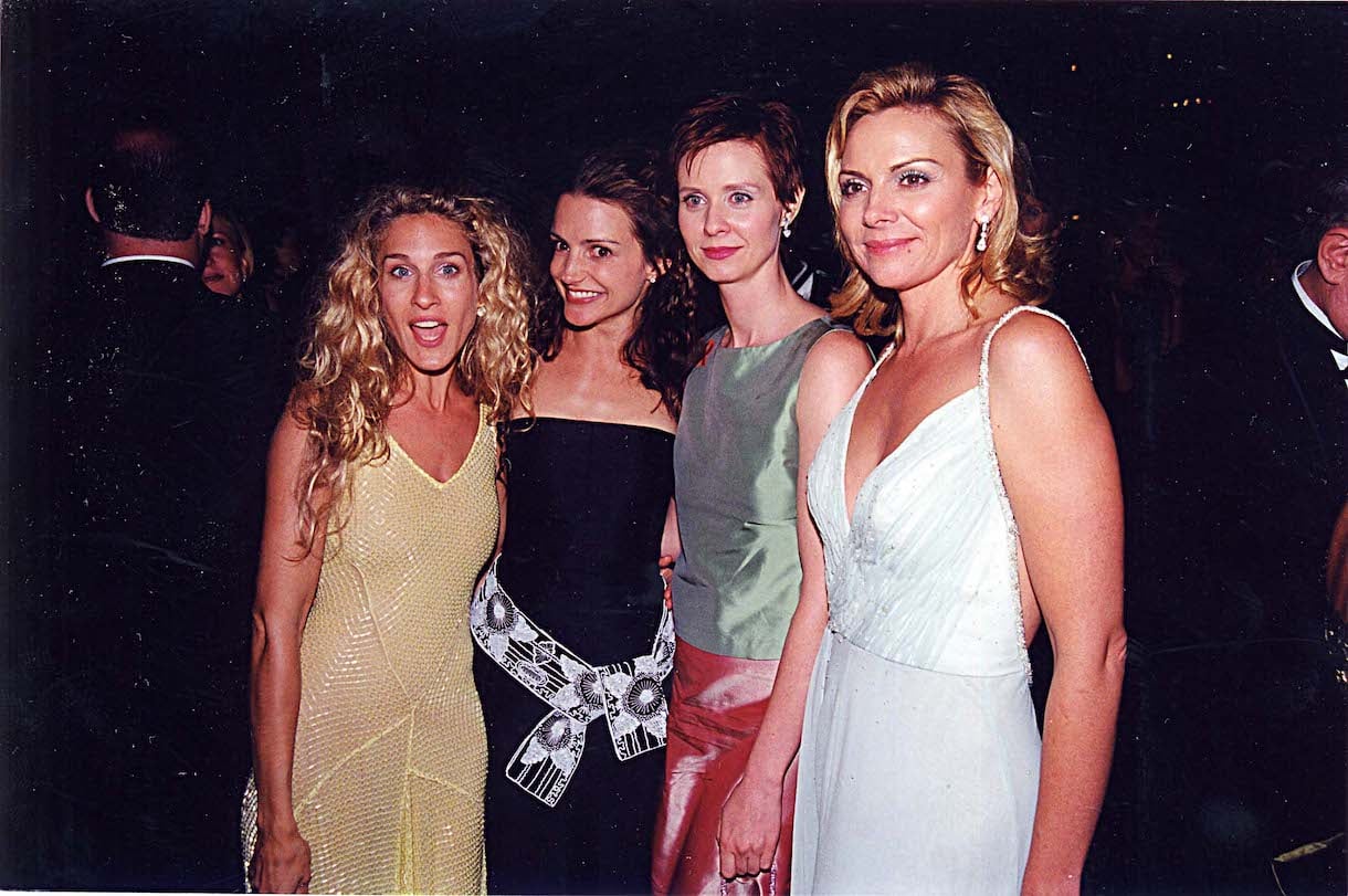 Sarah Jessica Parker, Kristin Davis, Cynthia Nixon and Kim Cattrall attend the 51st Annual Primetime Emmy Awards