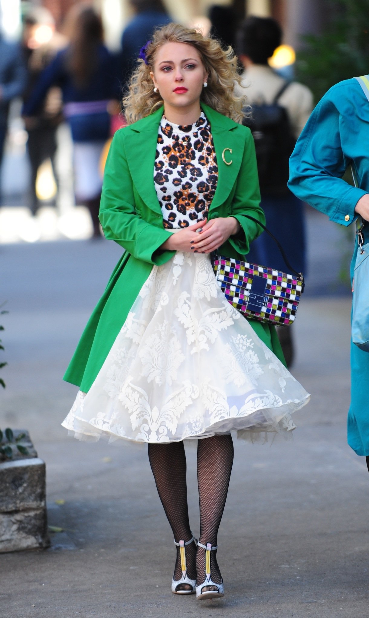 Actress AnnaSophia Robb is seen on the set of 'The Carrie Diaries'