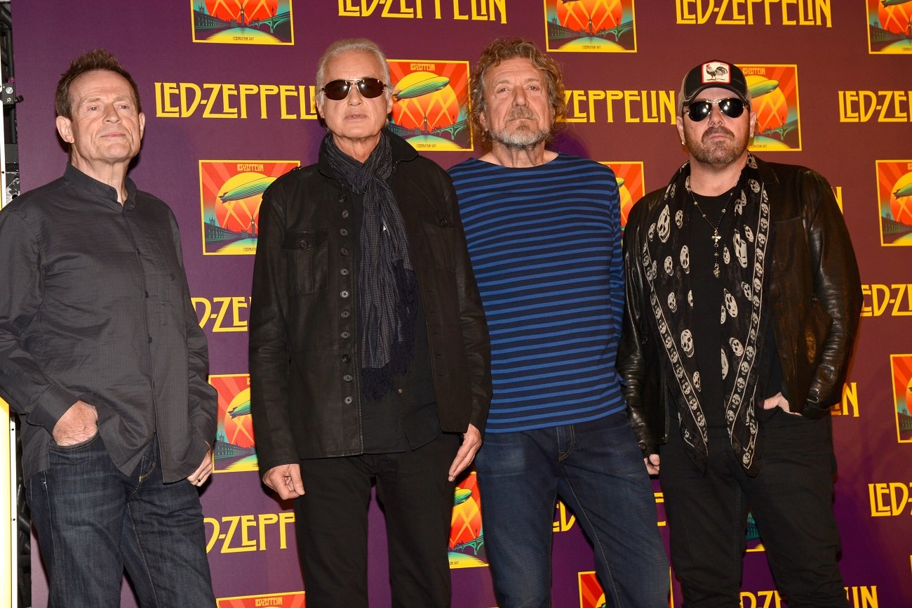 John Paul Jones, Jimmy Page, Robert Plant and Jason Bonham attend Led Zeppelin Celebration Day Press Conference on October 9, 2012.