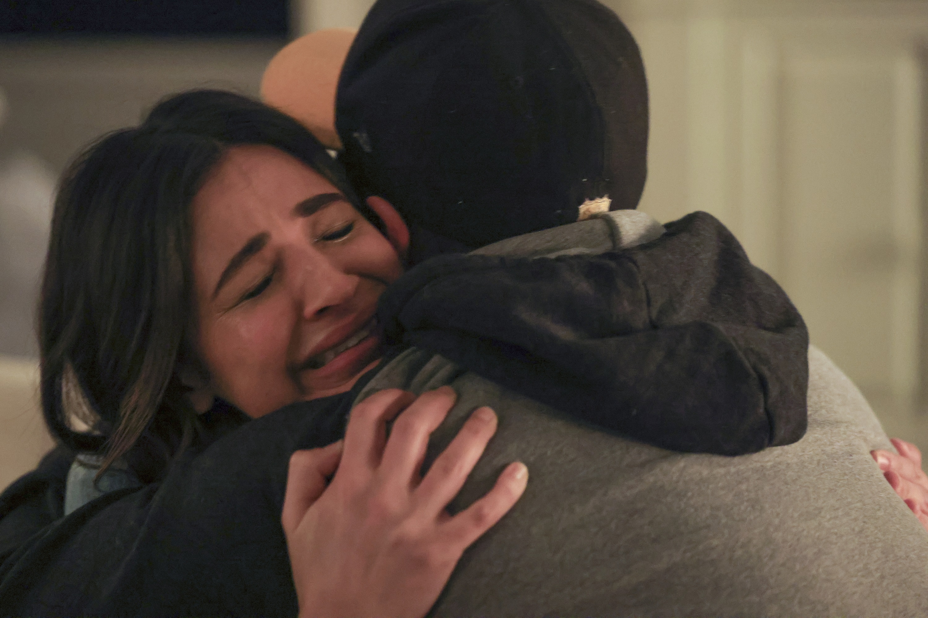 A Million Little Things Season 3 promo Darcy and Gary hugging while Darcy cries