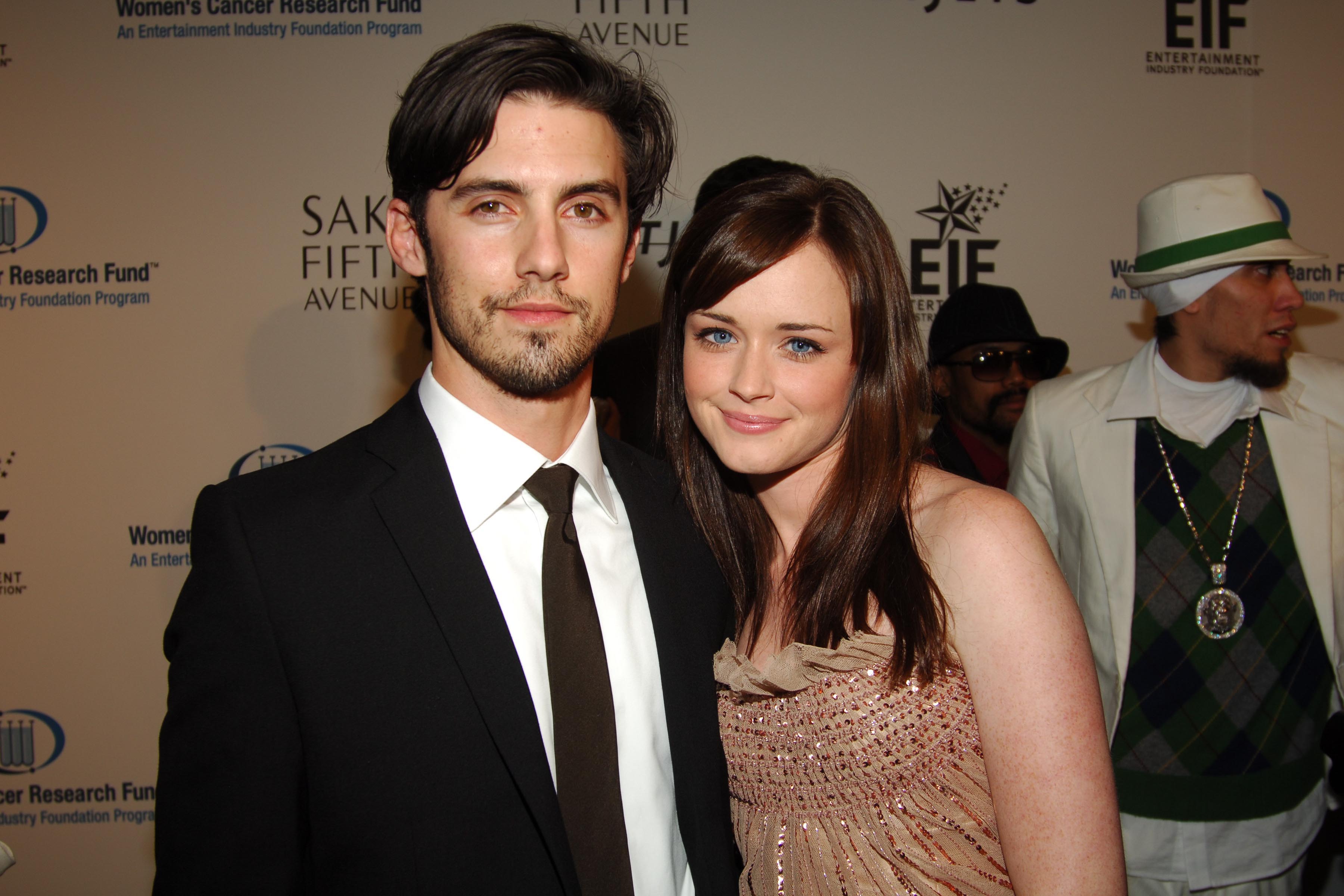 Alexis Bledel and Milo Ventimiglia pose for a photo afer arriving at the Women's Cancer Research Fund Honors Melissa Etheridge event in 2006