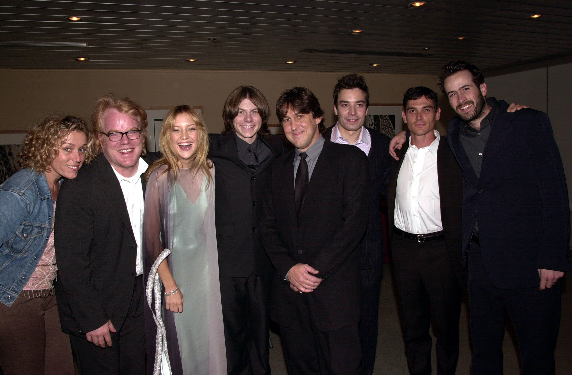 Almost Famous cast and crew smiling