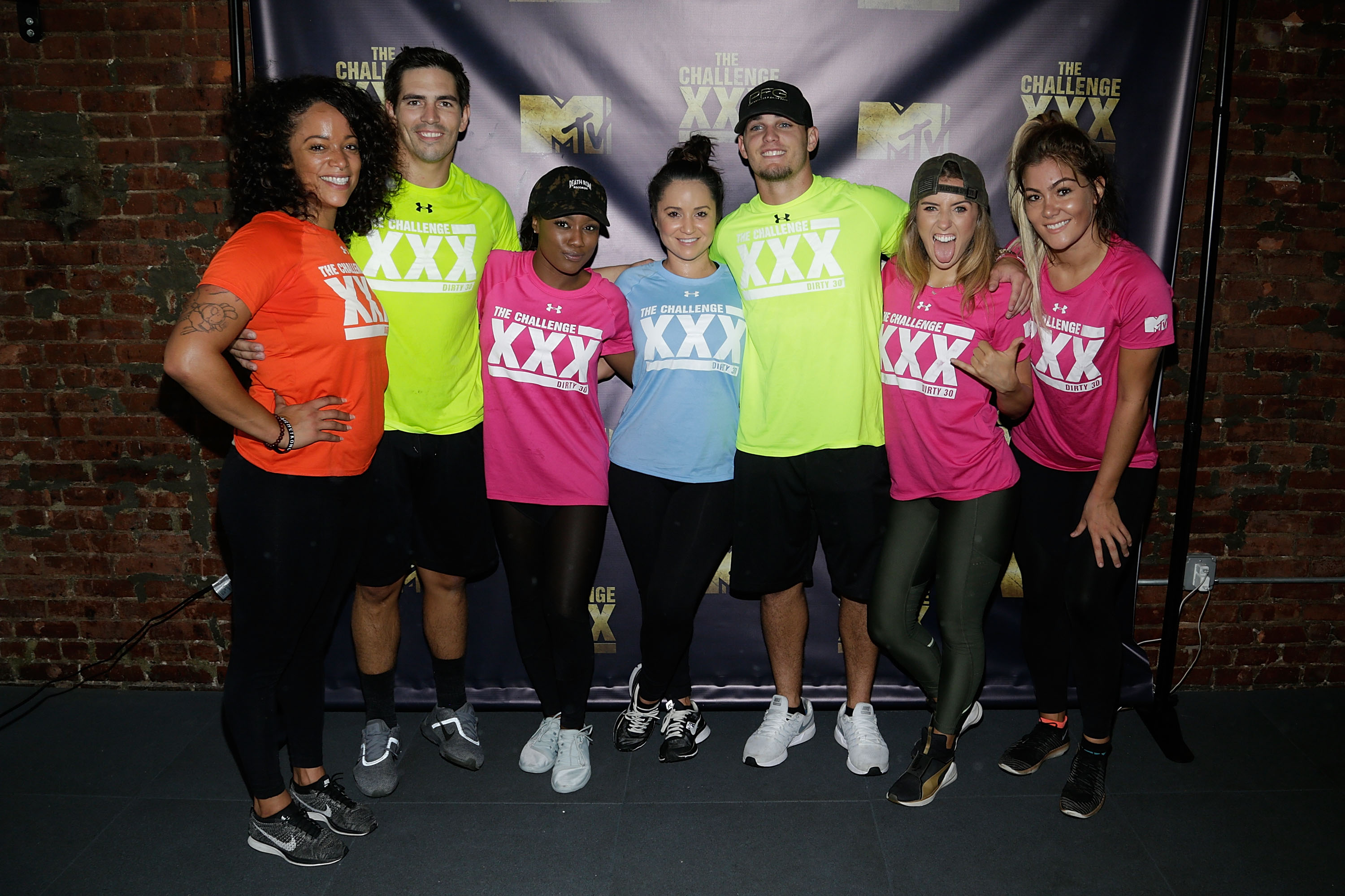 Aneessa Ferreira, Jordan Wiseley, Simone Kelly, Veronica Portillo, Hunter Barfield, Camila Nakagawa and Tori Deal attend The Challenge XXX: Ultimate Fan Experience