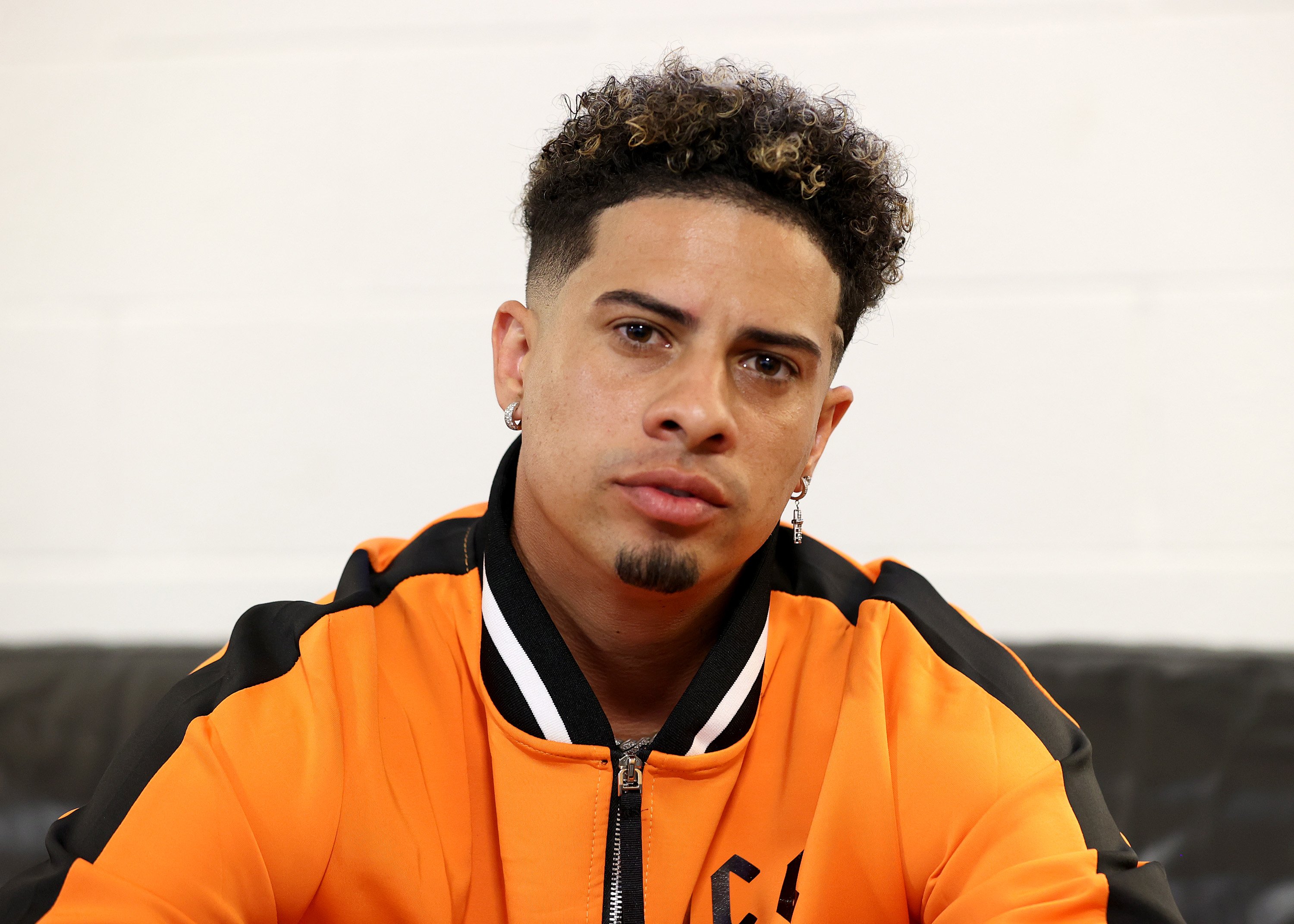 Austin McBroom poses backstage during LivexLive's Social Gloves: Battle Of The Platforms PPV Livestream