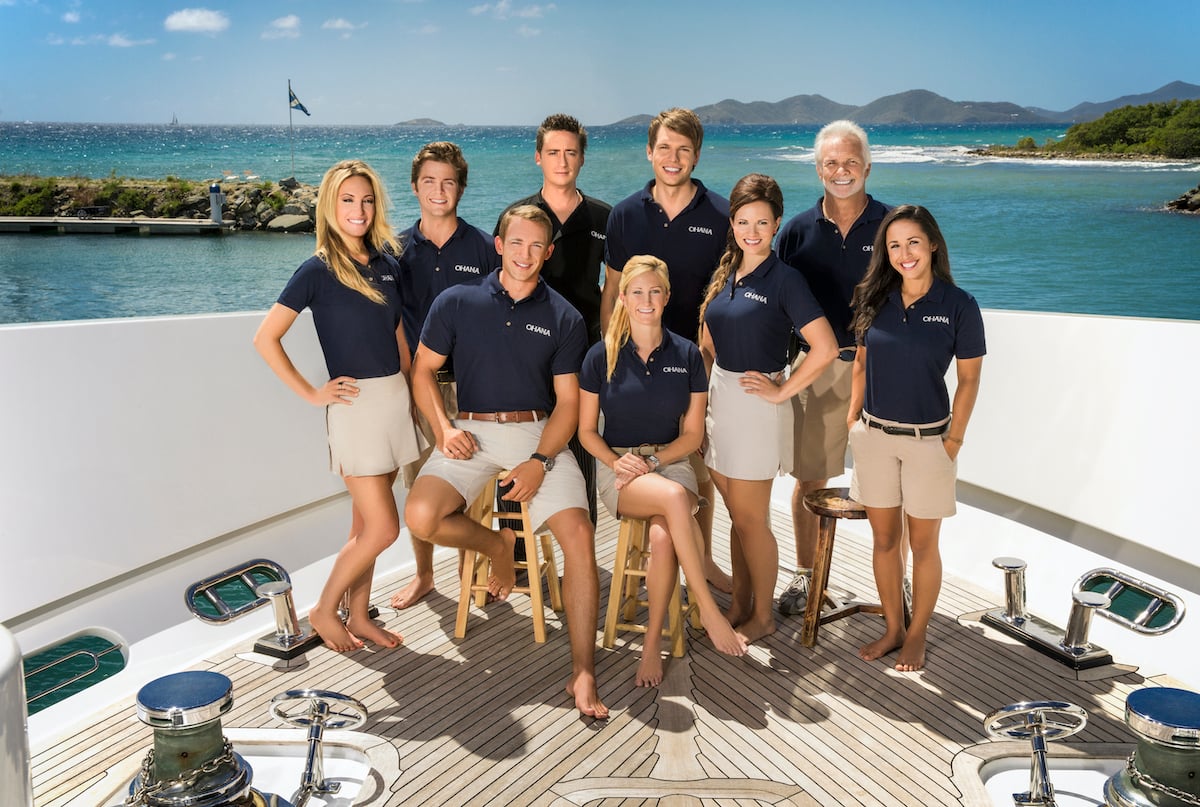 Below Deck Season 2 crew: Kate Chastain, Eddie Lucas, Kelley Johnson, Ben Robinson, Kathleen Held, Andrew Sturby, Amy Johnson, Captain Lee Rosbach, Jennice Ontiveros