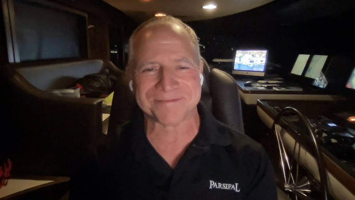 Below Deck Sailing Yacht's Captain Glenn Shephard on Parsifal III shooting WWHL