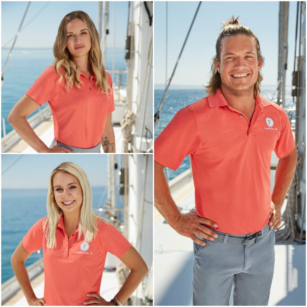 Below Deck Sailing Yacht Season 2 cast photos of Alli Dore, Sydney Zaruba and Gary King