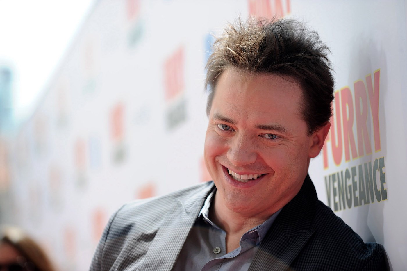 Actor Brendan Fraser arrives at the premiere of 'Furry Vengeance' at the Bruin Theatre on April 18, 2010, in Westwood, California