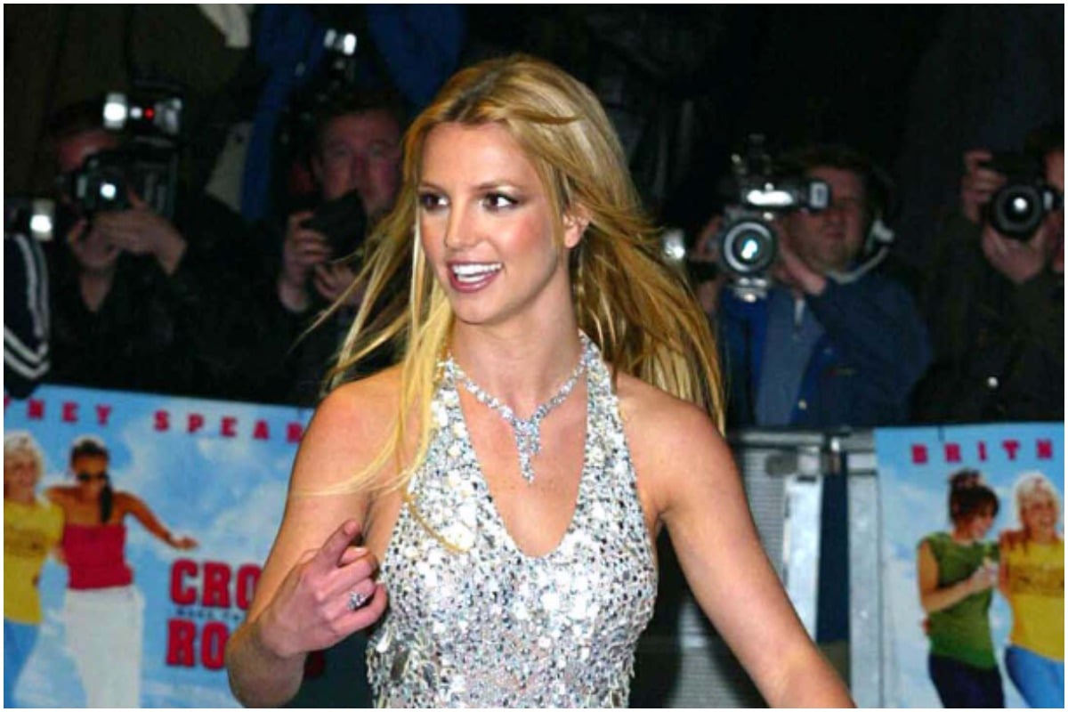 'Crossroads' star Britney Spears in a sparkly dress at the movie's premiere.