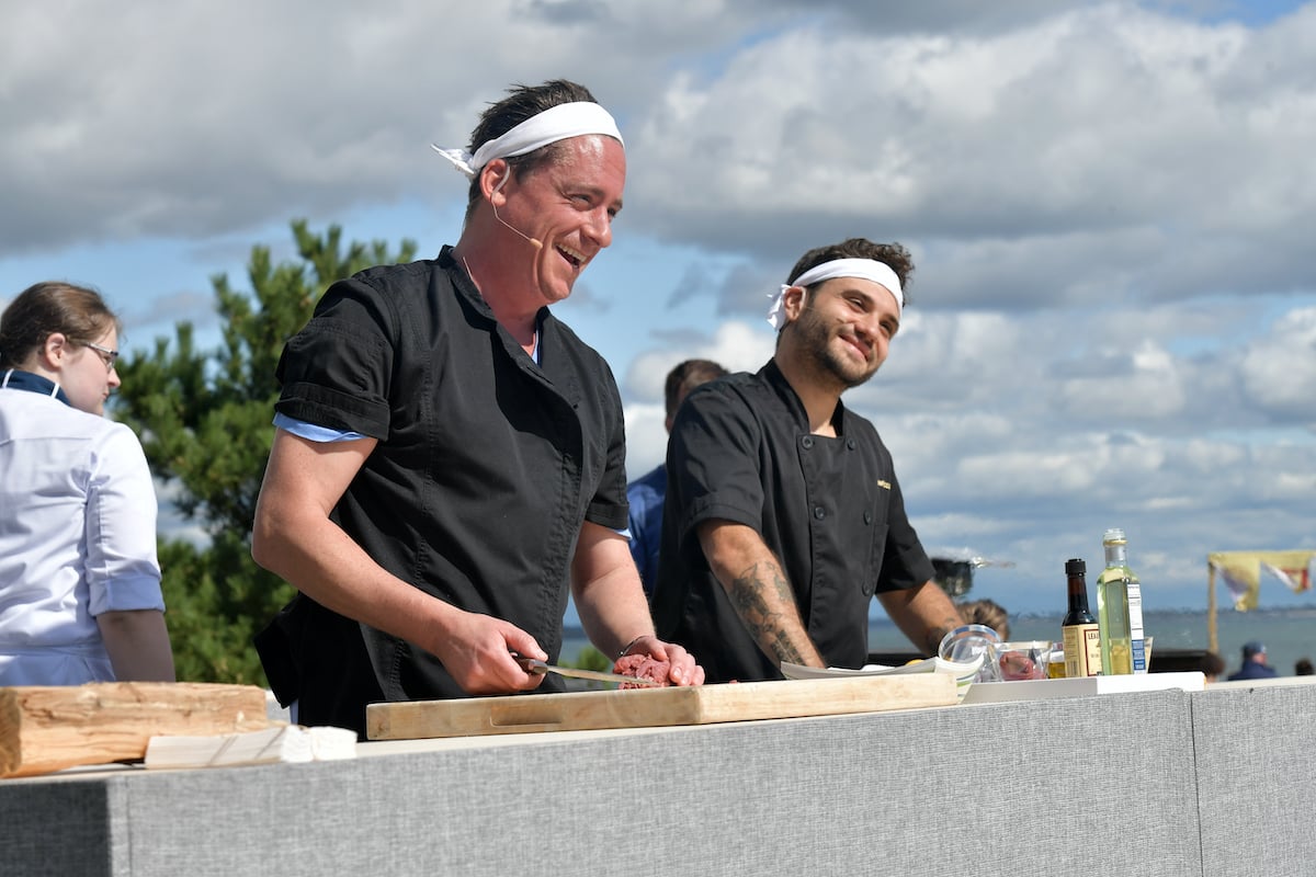 Chef Ben Robinson from Below Deck Mediterranean during a 2019 cooking demonstration in Newport, Rhode Island