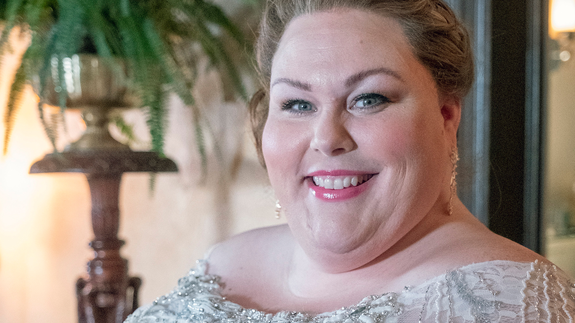 Chrissy Metz as Kate Pearson at her second wedding in the future in ‘This Is Us’ Season 5 Episode 16