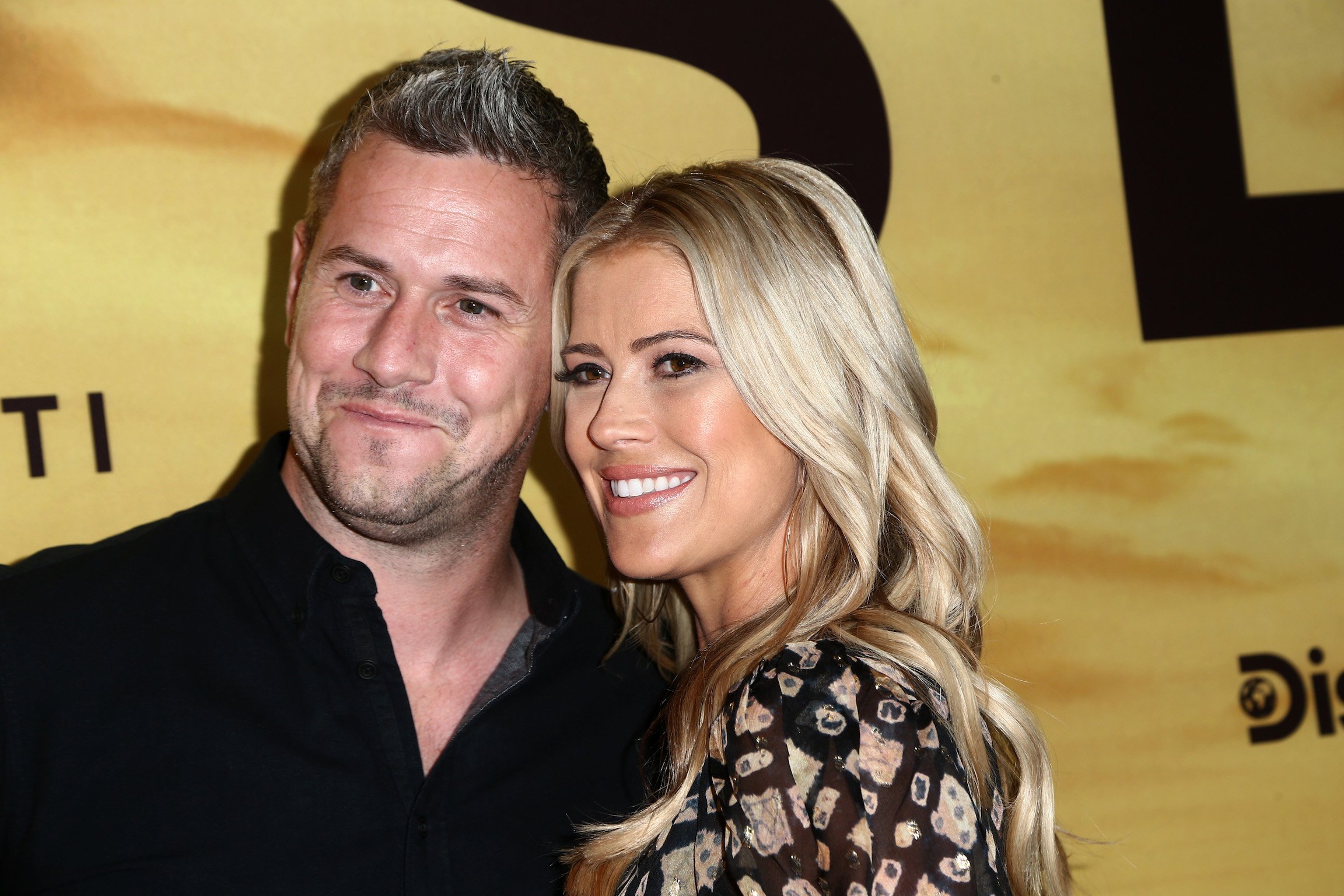Ant Anstead smiling with ex-wife Christina Haack at a movie premiere before he started dating Renée Zellweger