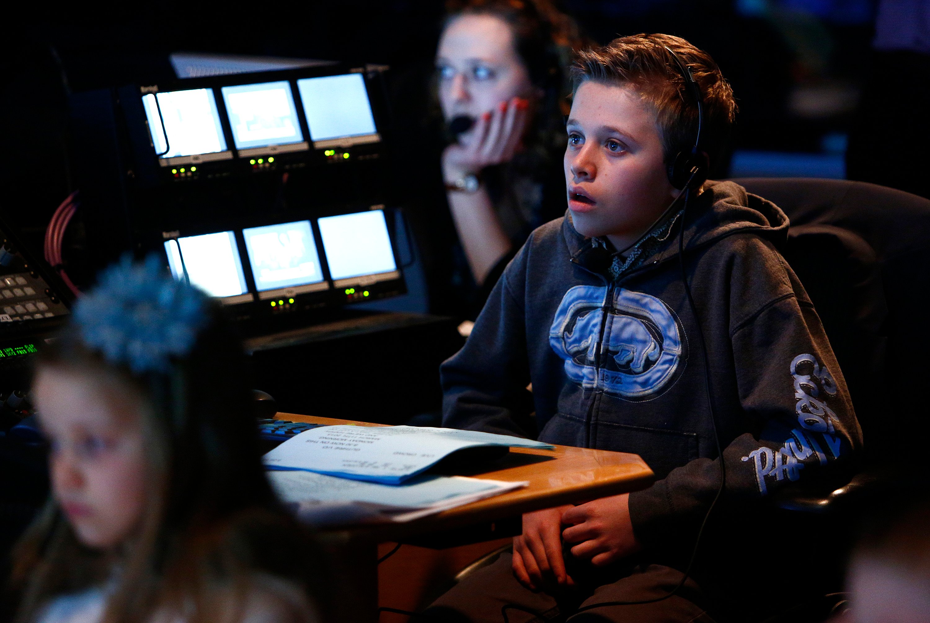 Jason Duggar sits at a desk behind the scenes of 'Today'