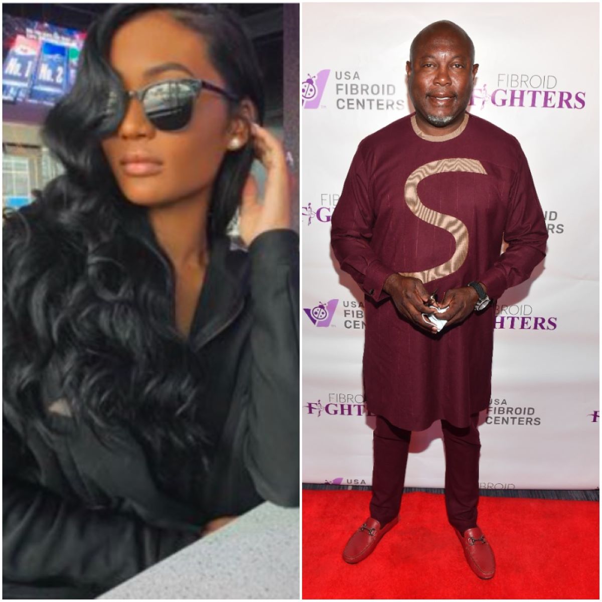 Side by side photos of 'RHOA' star Falynn Guobadia and ex-husband Simon Guobadia