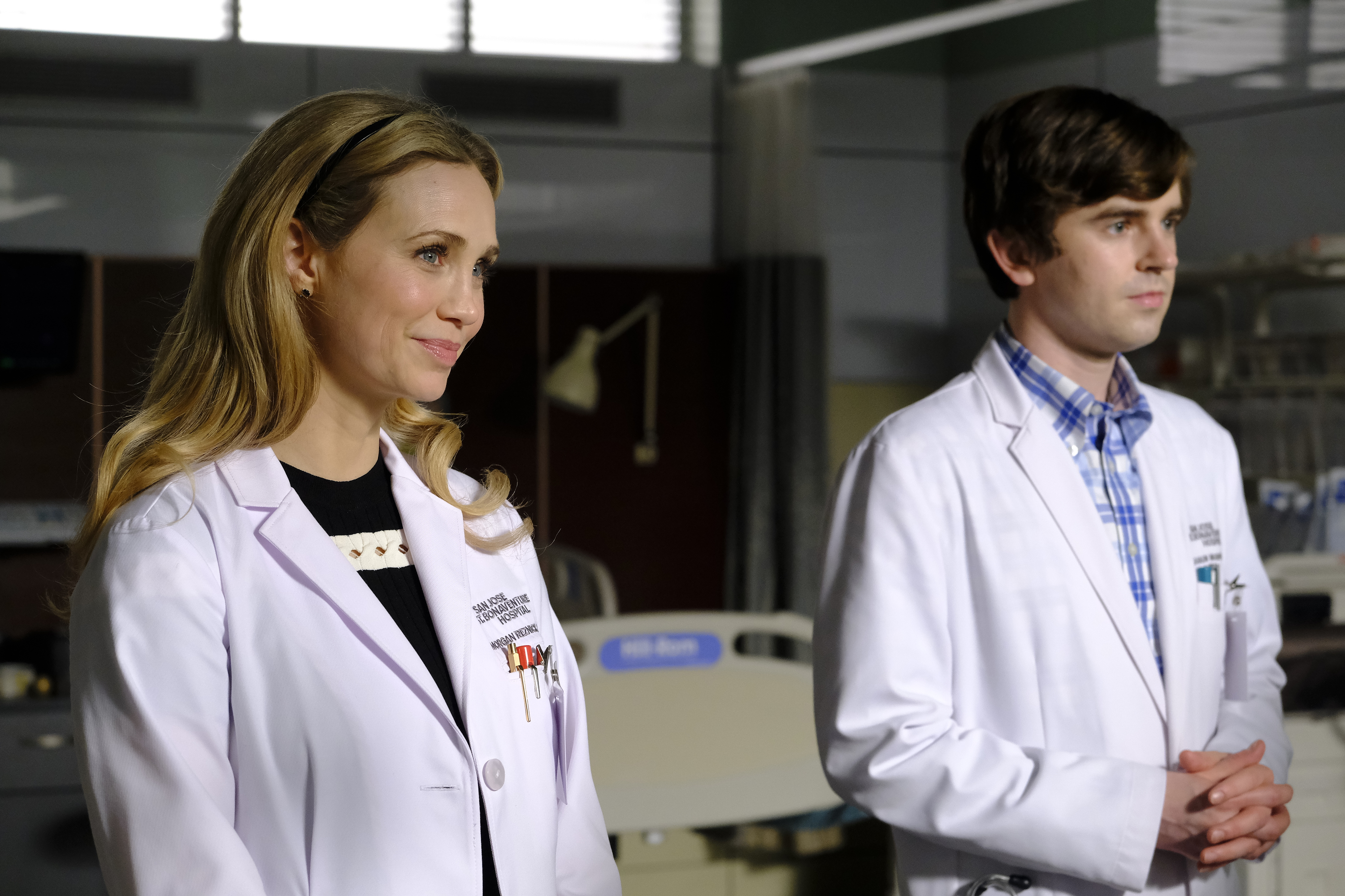 Fiona Gubelmann and Freddie Highmore on 'The Good Doctor' 