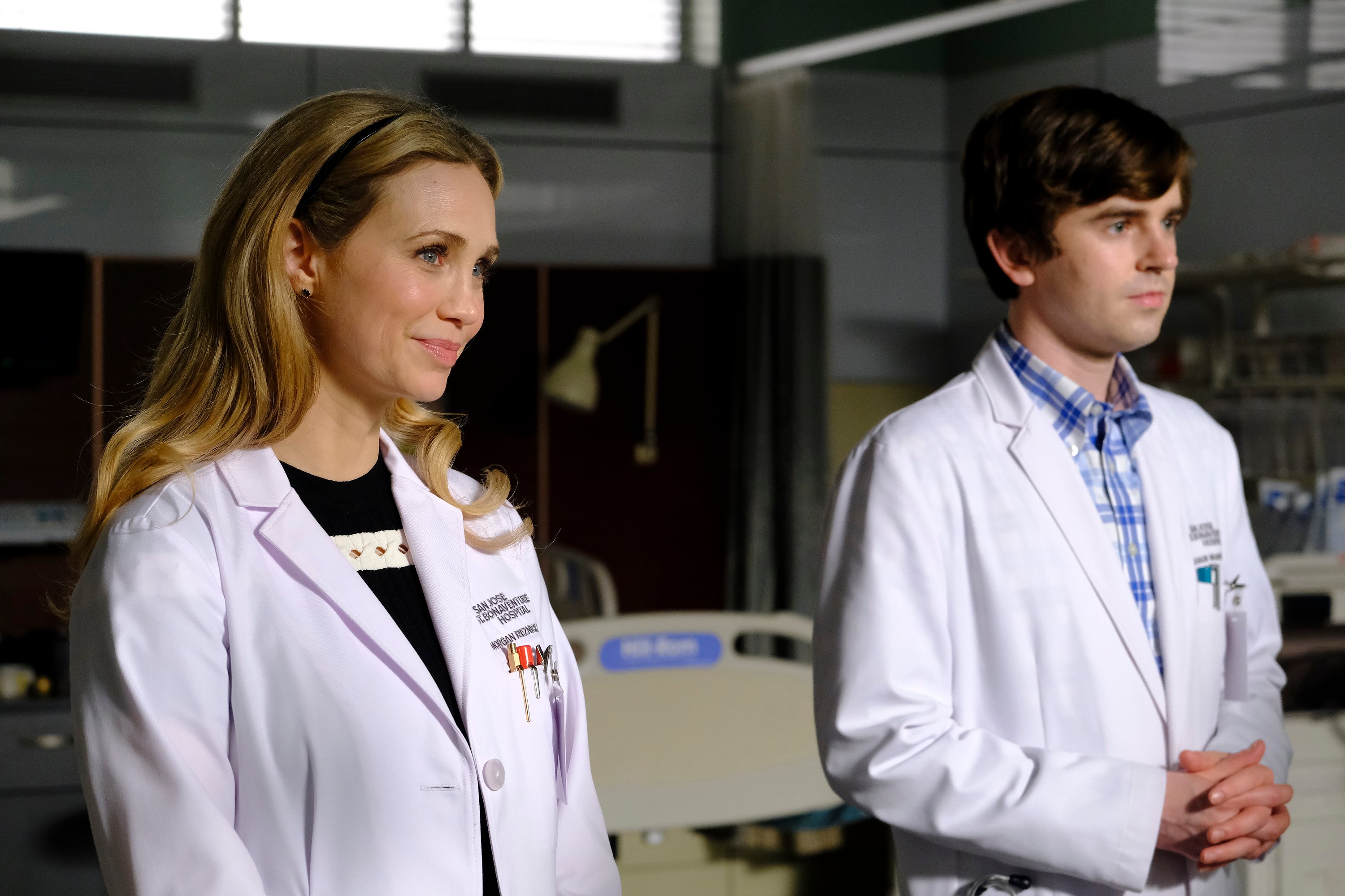 Fiona Gubelmann and Freddie Highmore on 'The Good Doctor'