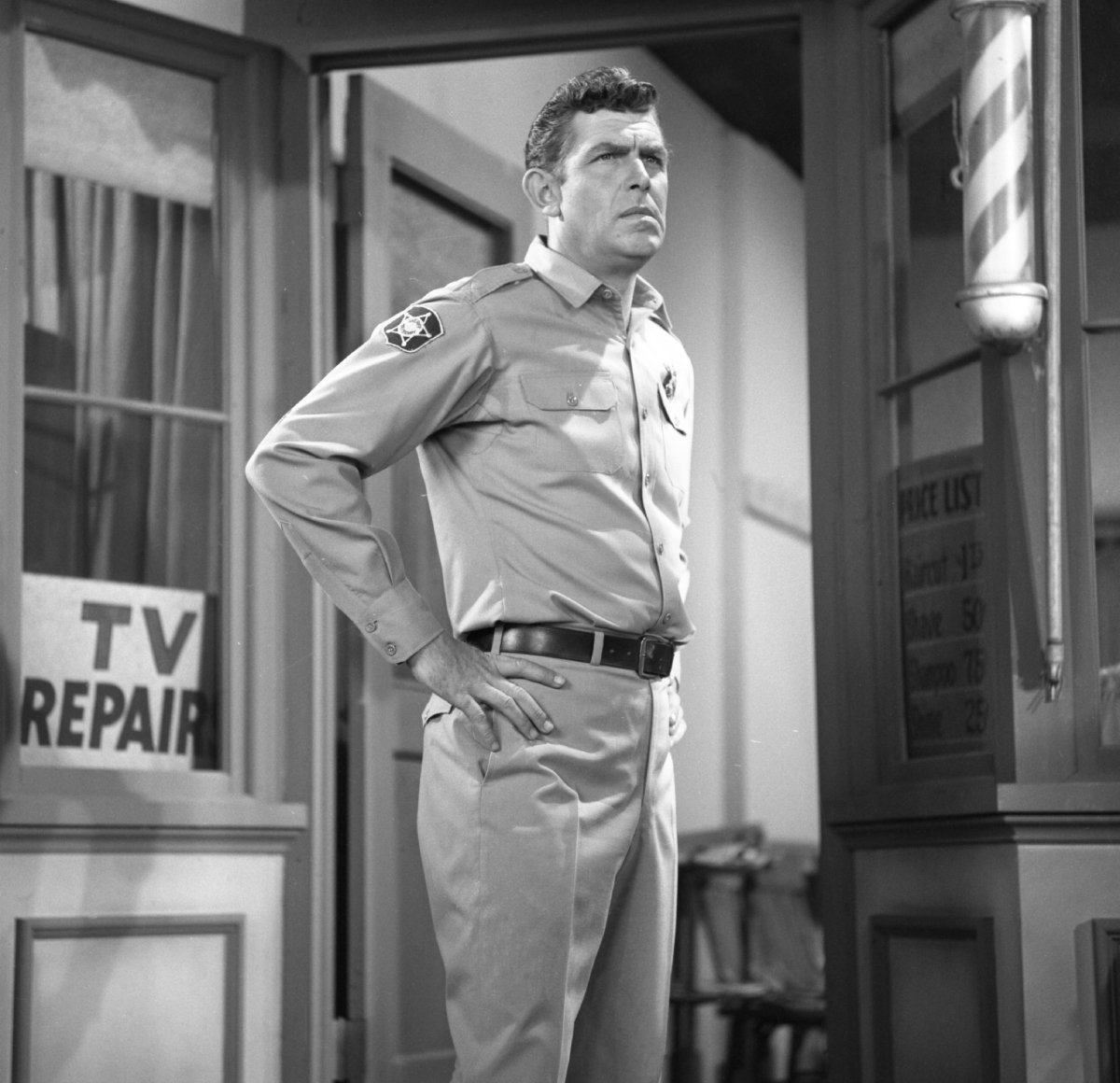 Actor Andy Griffith as Sheriff Andy Taylor of 'The Andy Griffith Show'