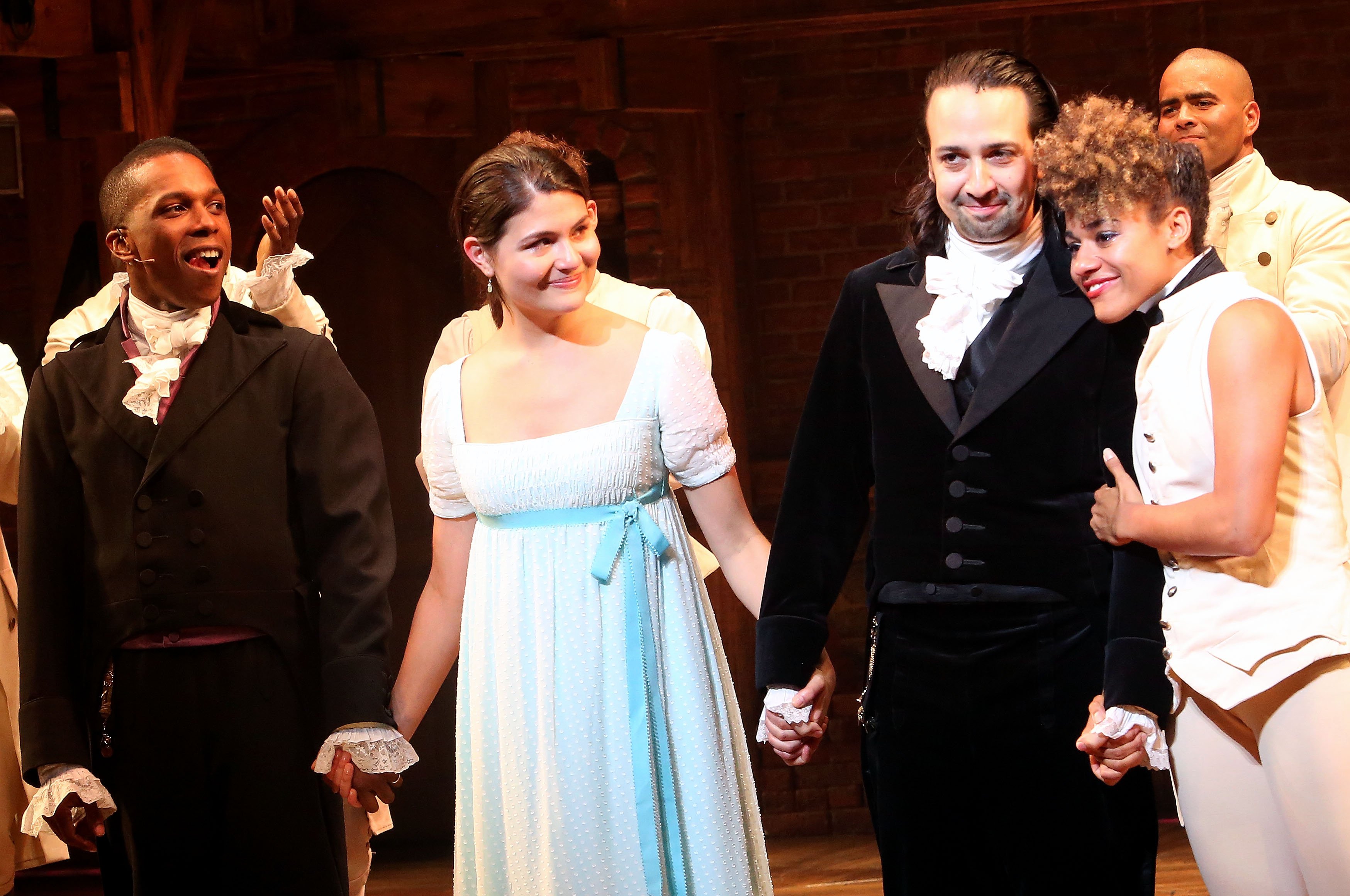 Lin-Manuel Miranda performs his final performance as Alexander Hamilton in 'Hamilton' on Broadway