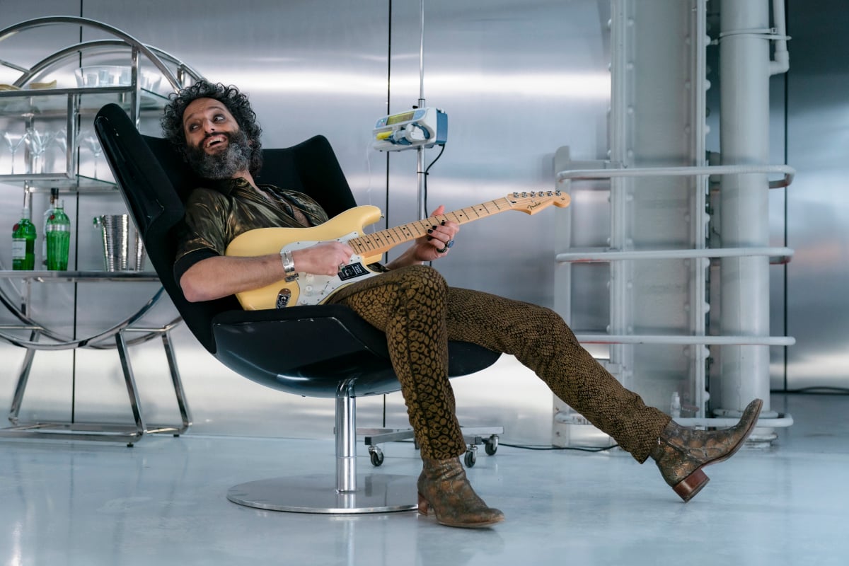 Infinite: Jason Mantzoukas lays back in a chair
