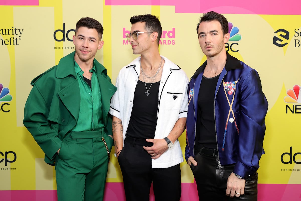 Nick, Kevin, and Joe Jonas at the 2021 Billboard Music Awards