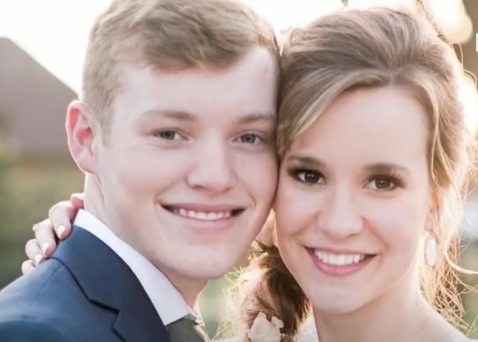 Justin Duggar and Claire Spivey on their wedding day