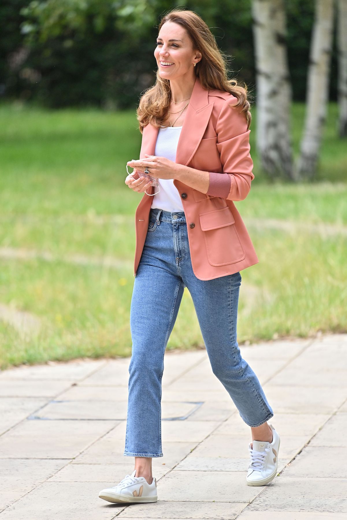Kate Middleton in her favorite Veja sneakers in June 2021